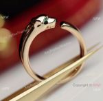AAA Replica Cartier Panthere Ring Green Eyes Rose Gold
